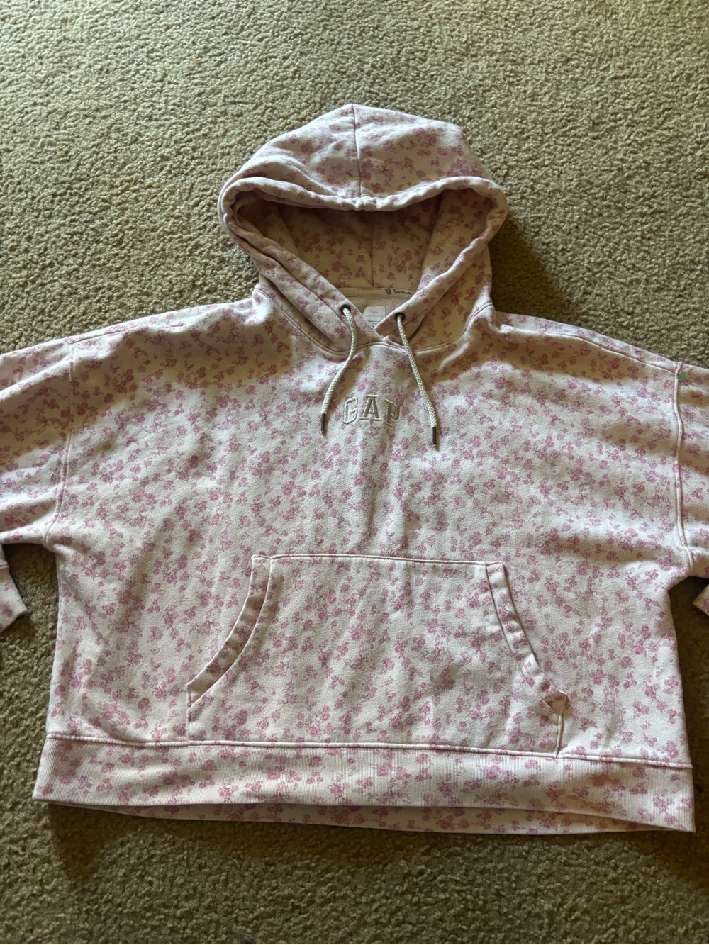 Gap x LoveShackFancy Floral Logo Hoodie L Oversized Cottagecore Poetcore